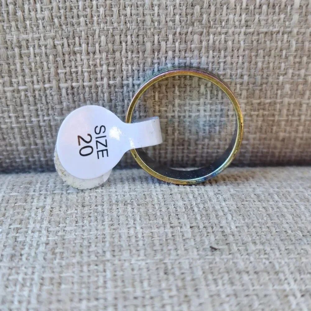 Fashion Ring Multi Color Finger Band Unisex Fancy Jewelry Size 10 US NWT